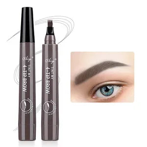 K-Beauty 4-Tip Microblade Eyebrow Pencil (Waterproof & Long-Lasting)
