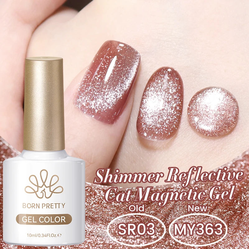 BORN PRETTY Silver Water Light Cat Eye Magnetic Gel Nail Polish (10ml)