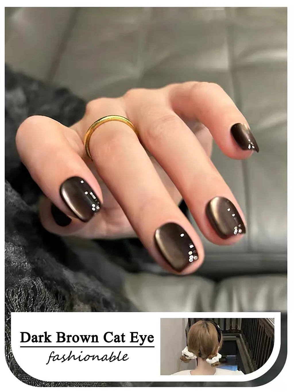 WS Black Glass Cat Eye Magnetic Gel Nail Polish