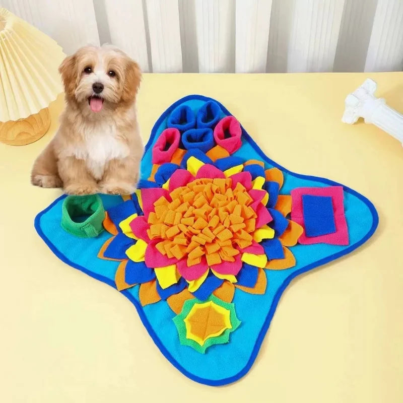 Educational Pet Sniffing Training Mat | Eco-Friendly Stress Relief Slow Food Blanket