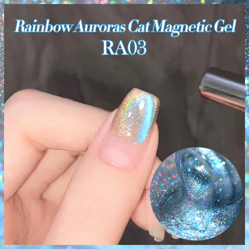 BORN PRETTY Silver Water Light Cat Eye Magnetic Gel Nail Polish (10ml)