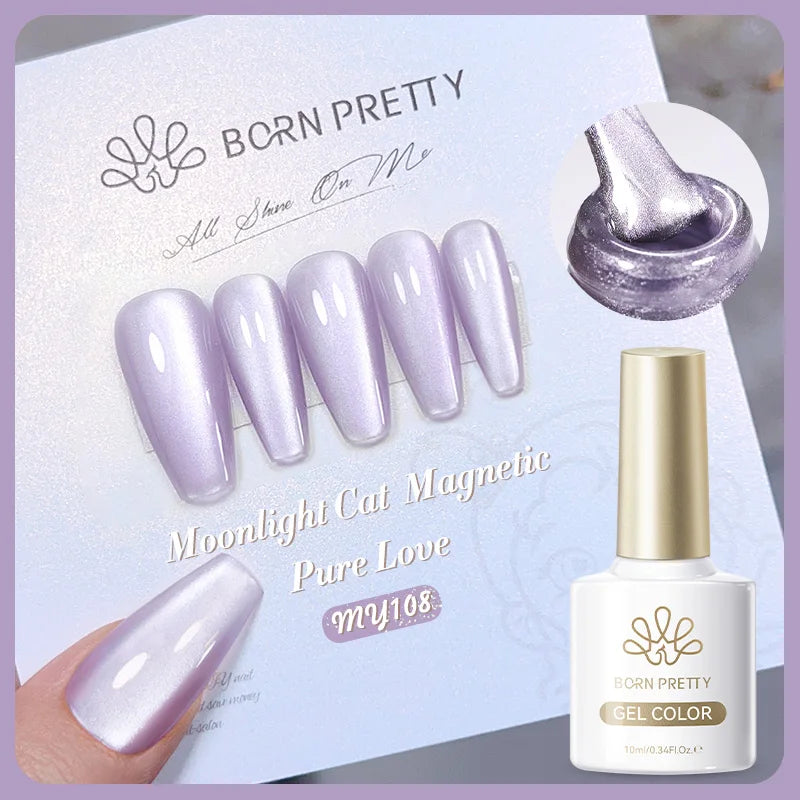 BORN PRETTY Silver Water Light Cat Eye Magnetic Gel Nail Polish (10ml)
