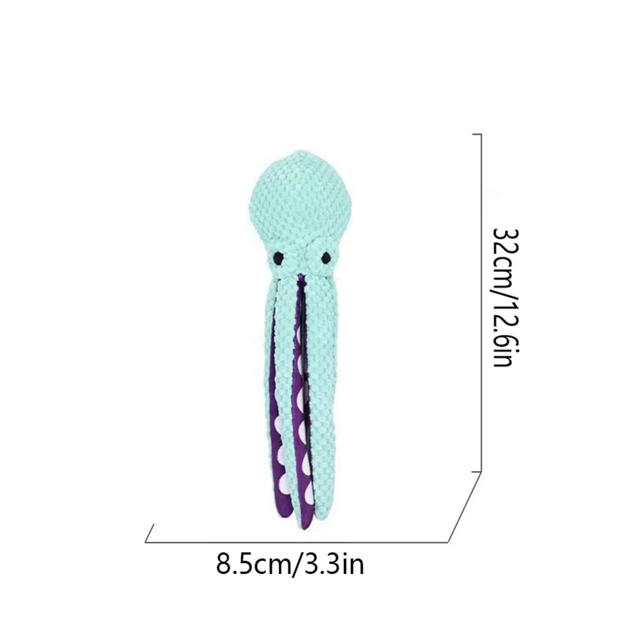Interactive Octopus Plush Dog Toy | Bite-Resistant Boredom Companion for All Sizes
