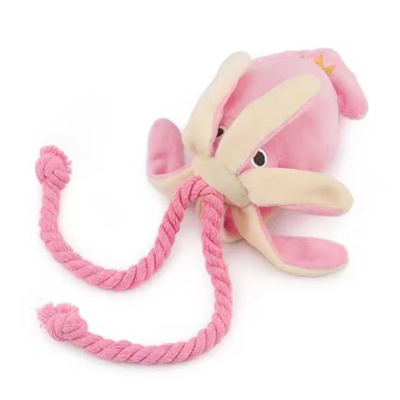 Squeaky Cotton Rope Octopus Toy | Durable Teeth-Cleaning Chew Toy for Dogs & Cats