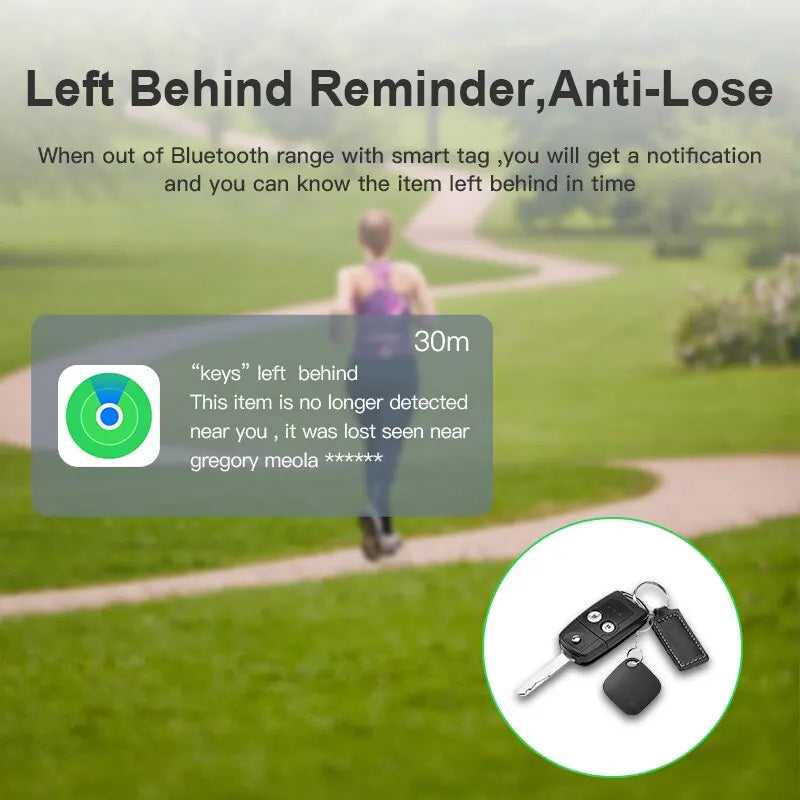 MFi-Certified Smart Bluetooth GPS Tracker | Anti-Lost Finder Tag for Apple Find My App