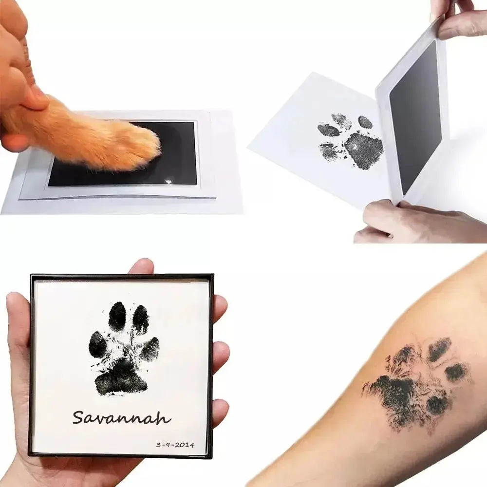 Clean-Touch Pet Paw Print Ink Pad Kit | Safe No-Mess Dog & Cat Noseprint Keepsake