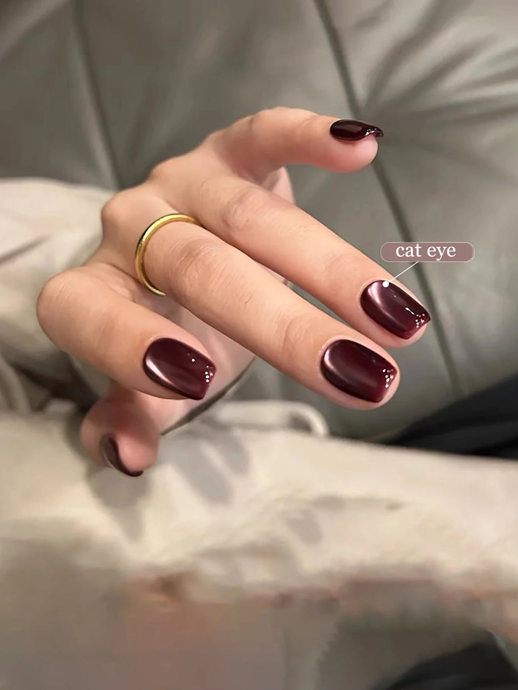 WS Black Glass Cat Eye Magnetic Gel Nail Polish