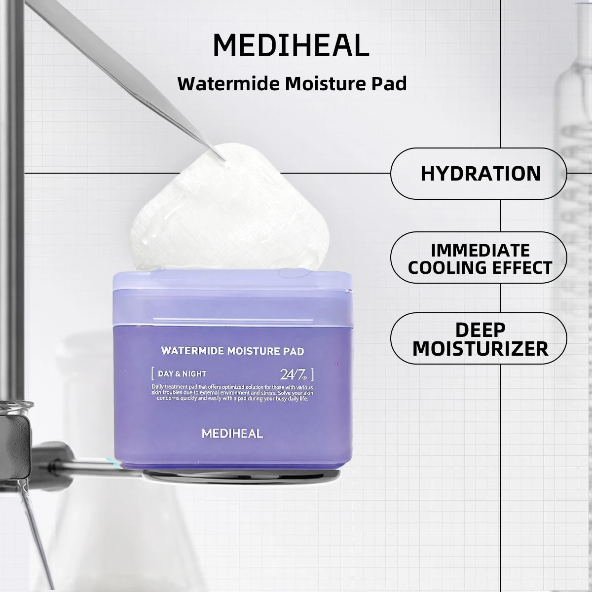 MEDIHEAL Daily Toner Pad - Ready-to-Use Hydrating Pads for Long-Lasting Moisture | Korean Skincare