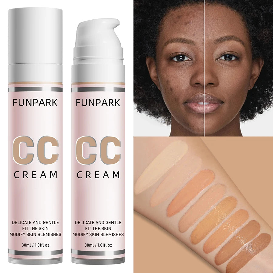 Color Correcting CC Cream - Waterproof Liquid Foundation & Concealer (30ml)