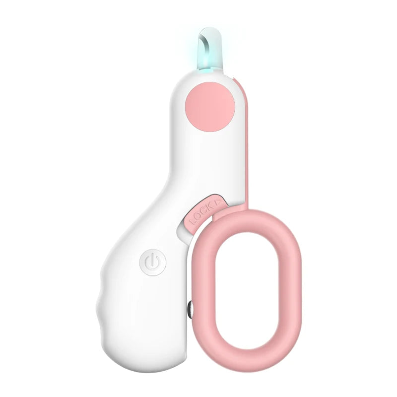 Professional LED Light Pet Nail Clipper | Safe Anti-Overcutting Claw Trimmer with Safety Lock for Cats & Dogs