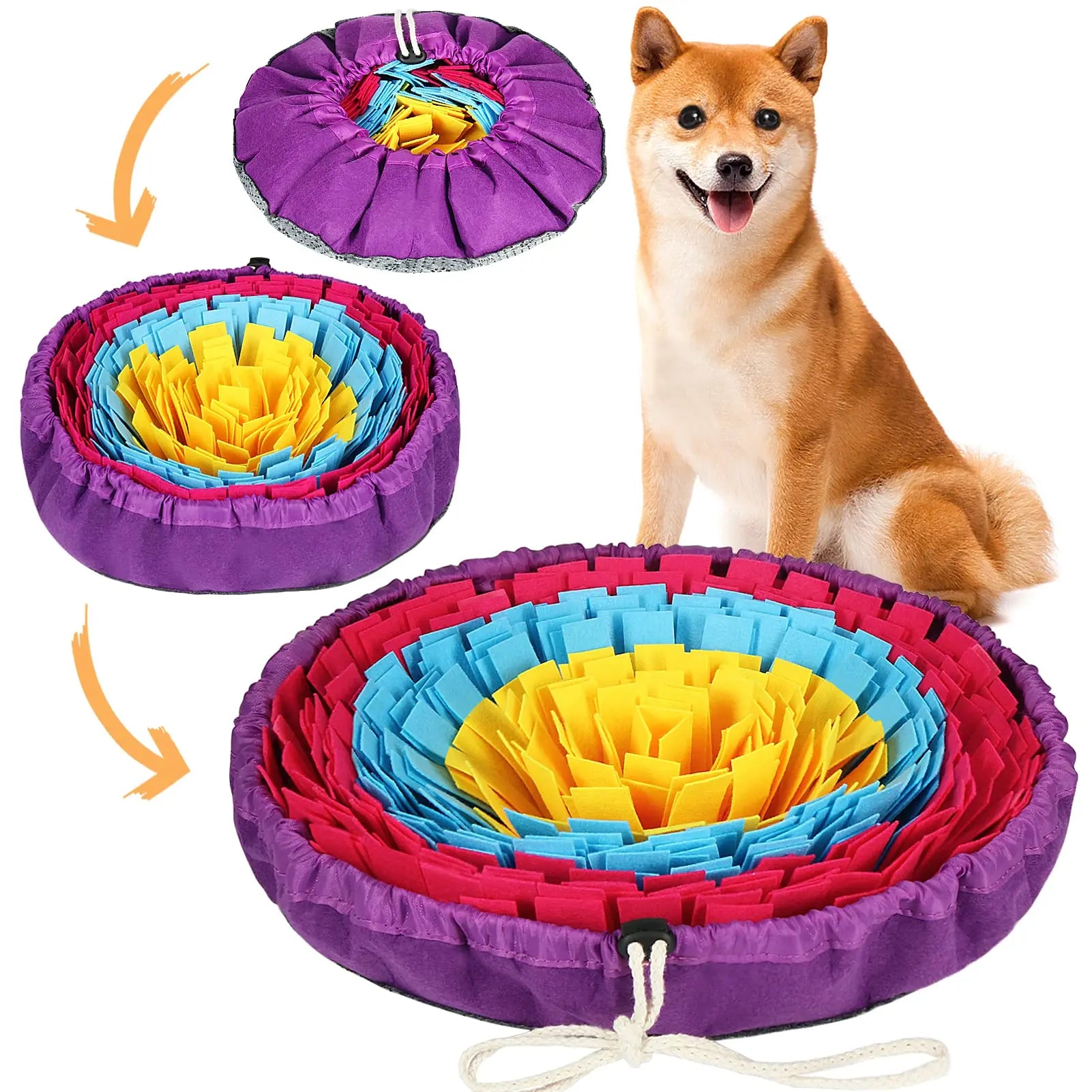 Interactive Pet Snuffle Mat | Portable Foraging Bowl & Boredom Buster for Dogs & Cats