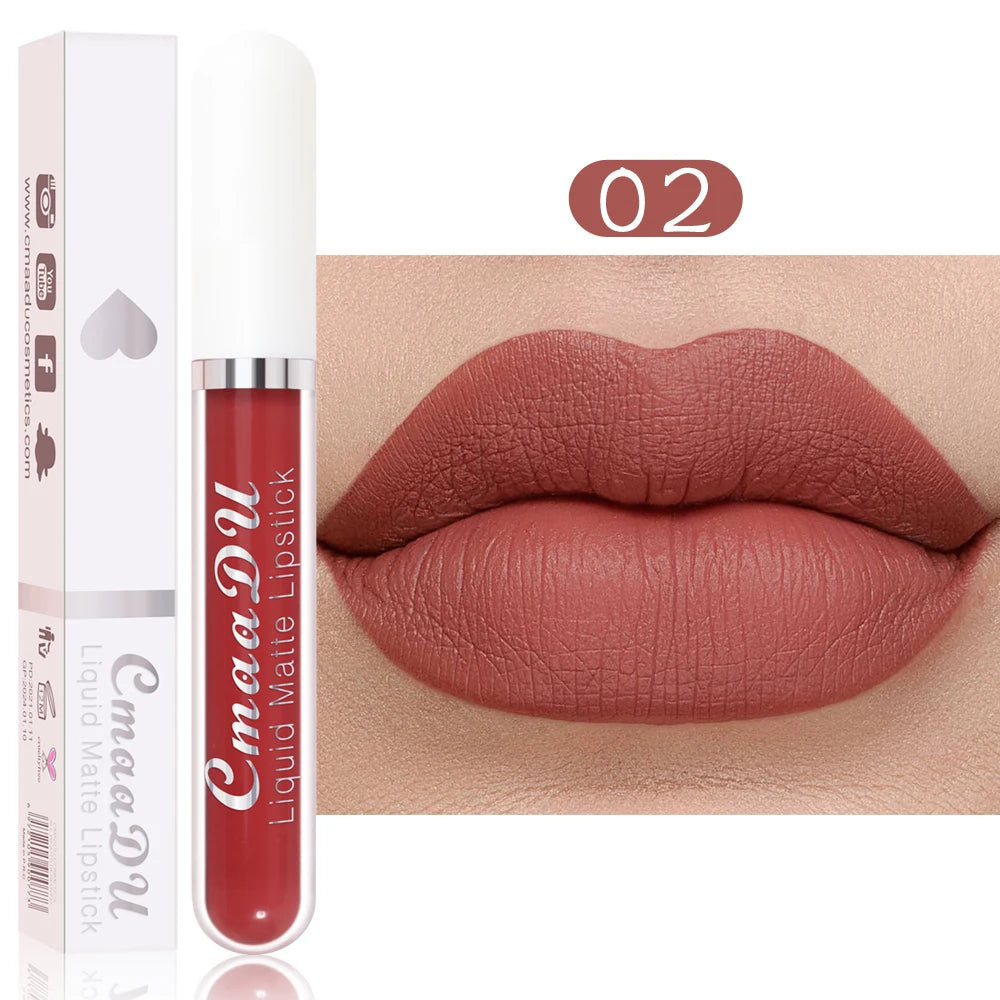 CmaaDu Matte Liquid Lipstick | Long-Lasting & Waterproof Lip Stain (Red Tones)
