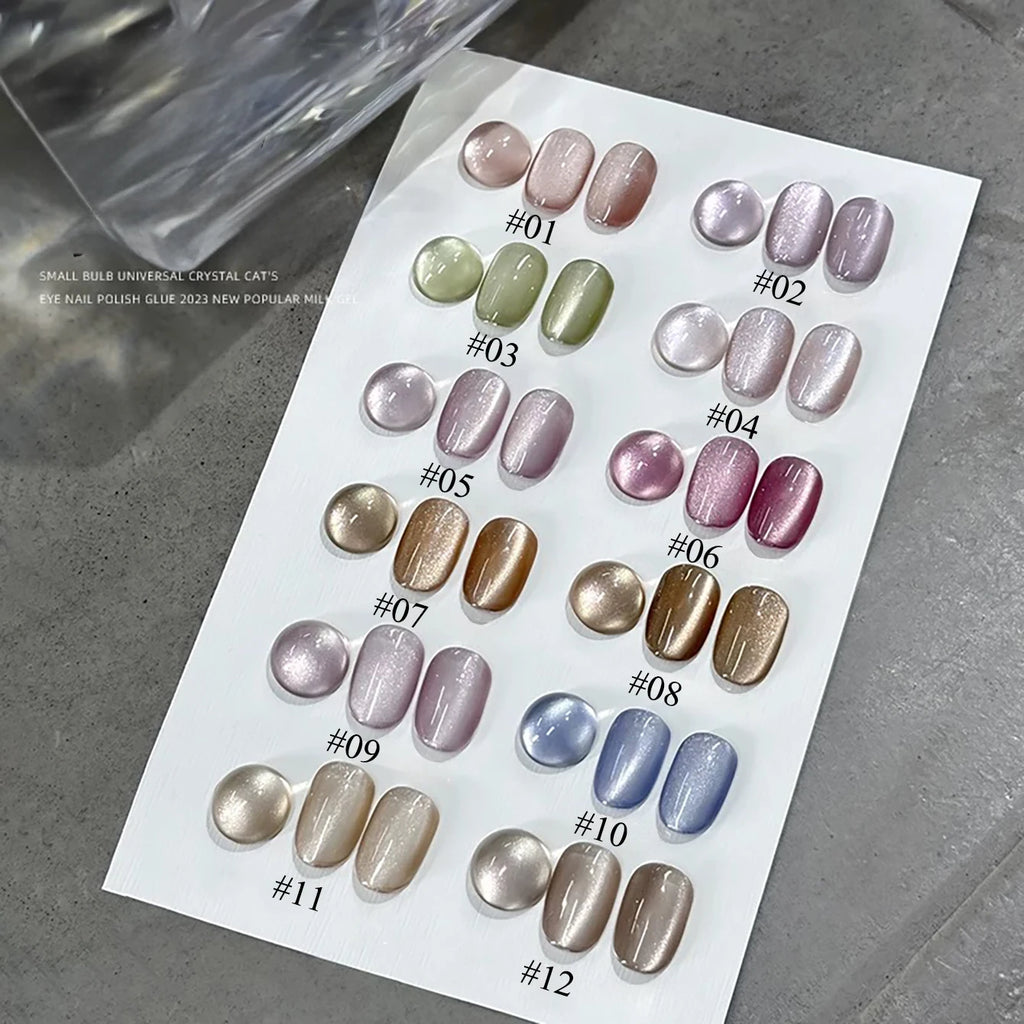 WS Black Glass Cat Eye Magnetic Gel Nail Polish