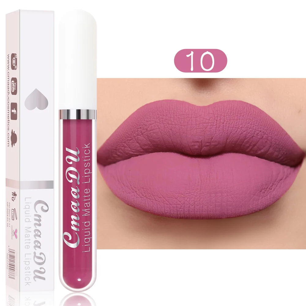 CmaaDu Matte Liquid Lipstick | Long-Lasting & Waterproof Lip Stain (Red Tones)