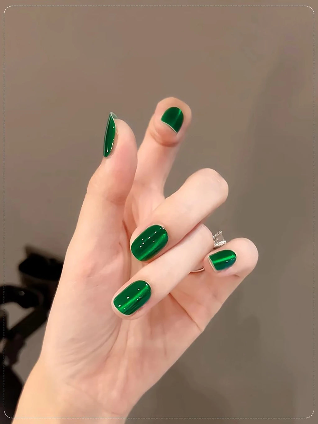 WS Black Glass Cat Eye Magnetic Gel Nail Polish