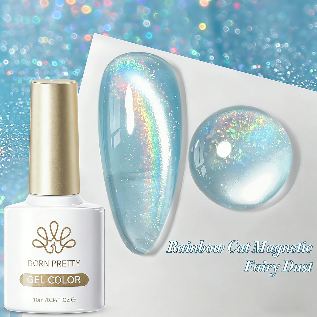 BORN PRETTY Silver Water Light Cat Eye Magnetic Gel Nail Polish (10ml)