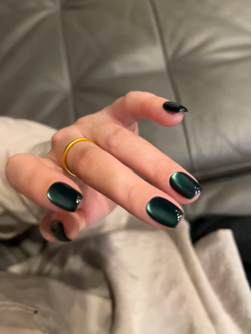WS Black Glass Cat Eye Magnetic Gel Nail Polish