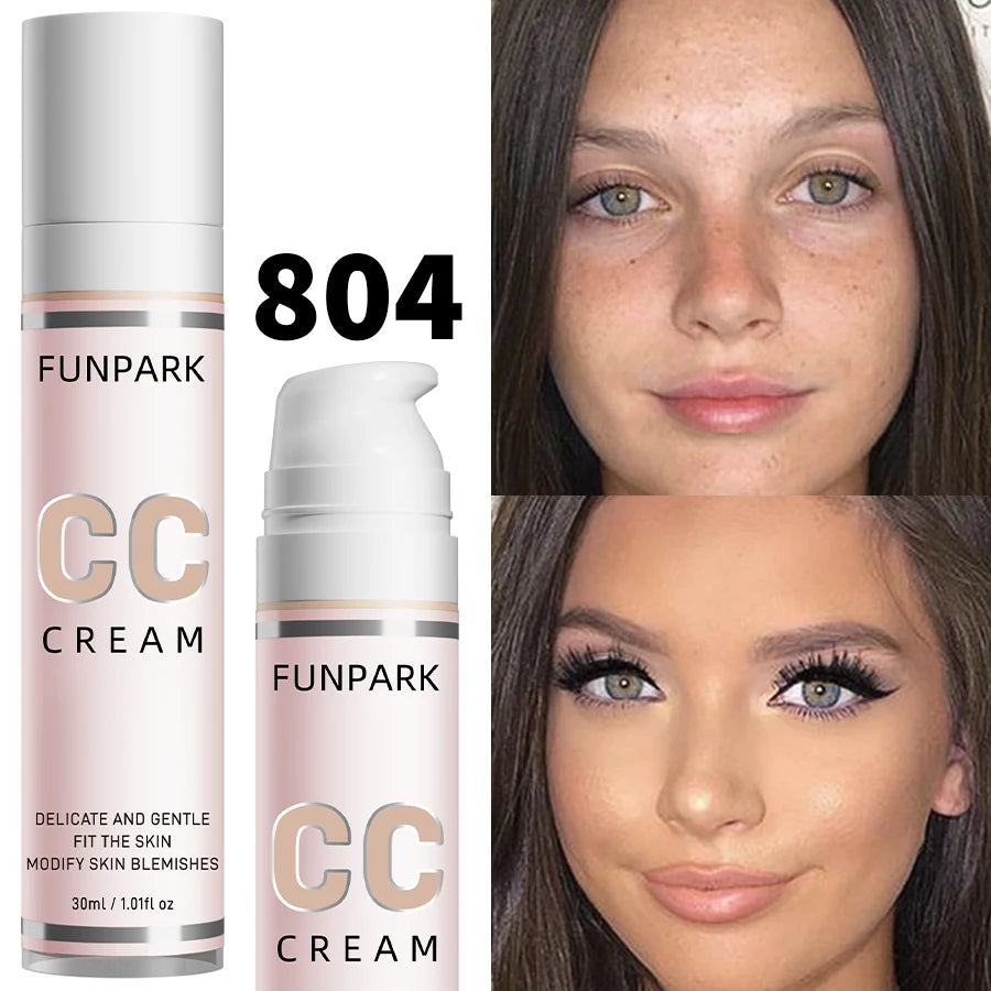 Color Correcting CC Cream - Waterproof Liquid Foundation & Concealer (30ml)
