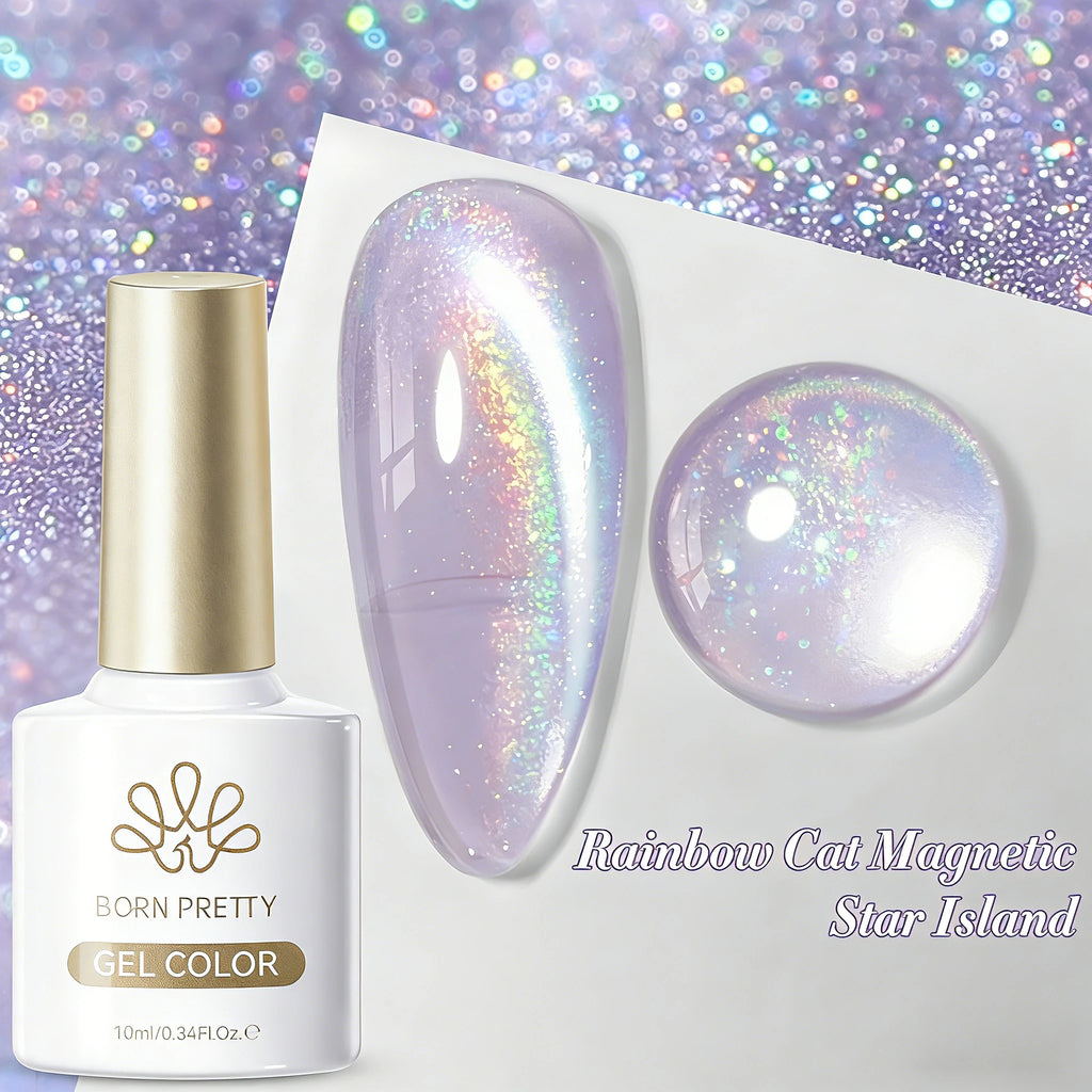 BORN PRETTY Silver Water Light Cat Eye Magnetic Gel Nail Polish (10ml)
