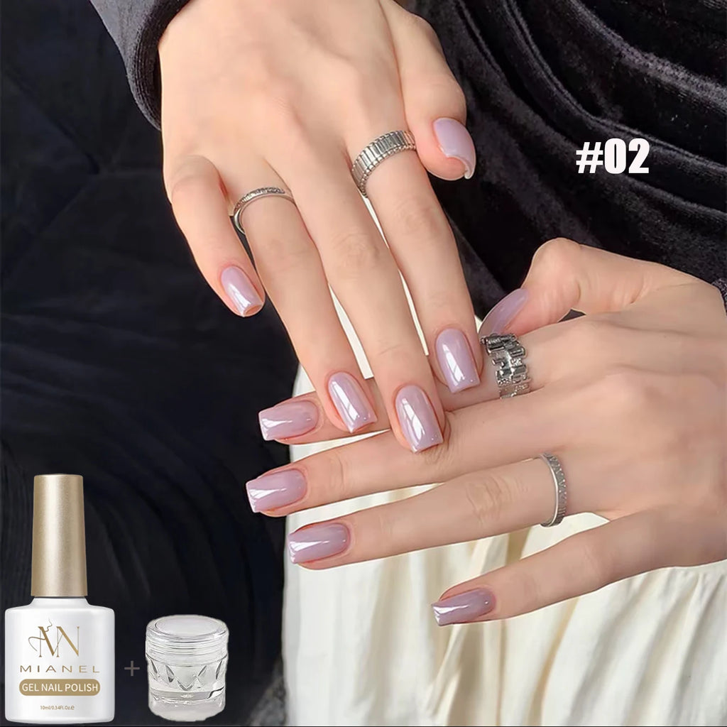 Nude Shiny Soak Off UV Gel Nail Polish Set - Long Lasting Nail Art Varnish (1-12 Pcs)
