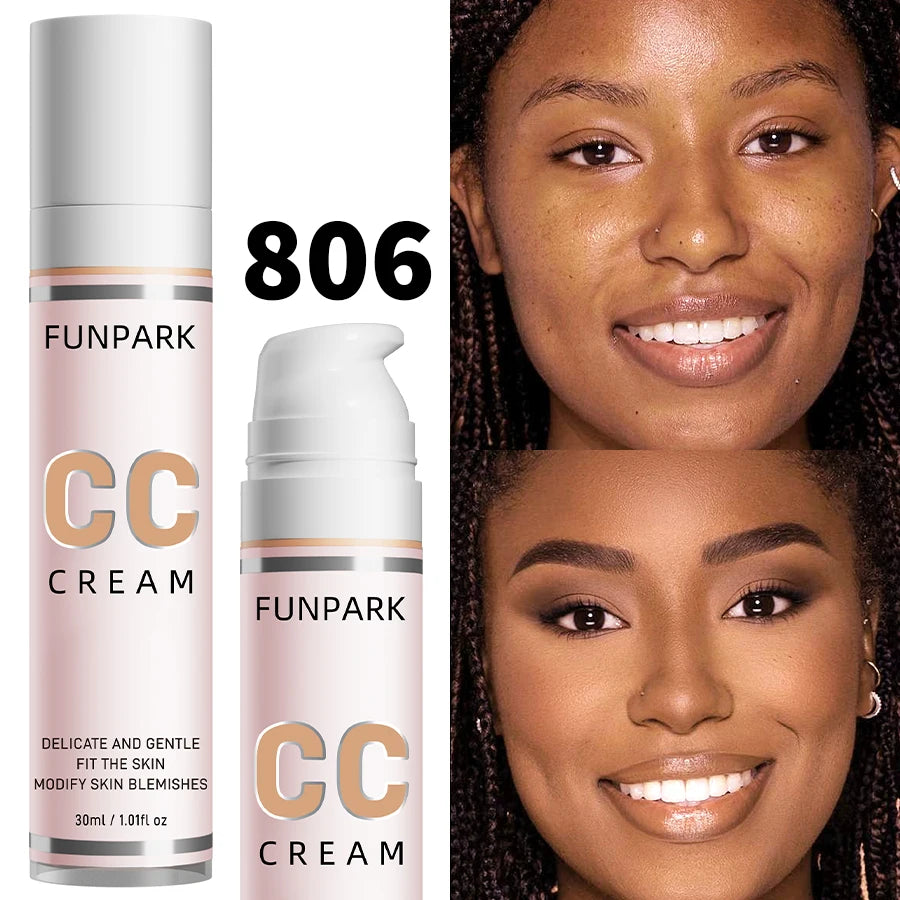 Color Correcting CC Cream - Waterproof Liquid Foundation & Concealer (30ml)