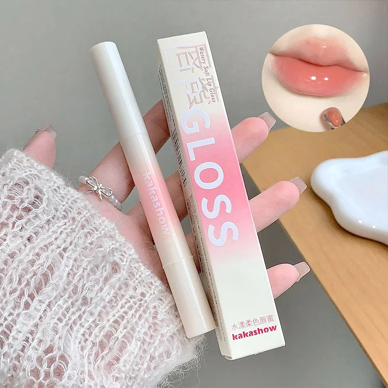 Mirror Glossy Water Lip Tint with Metal Applicator
