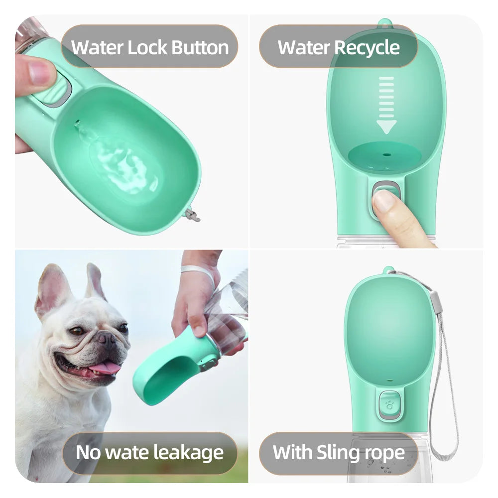 Portable Dog Water Bottle & Leakproof Drinking Bowl