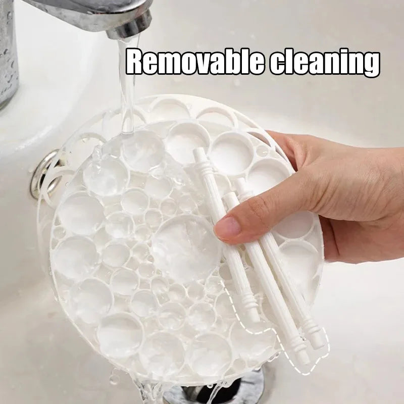 45-Hole Rotating Makeup Brush Holder | 360° Desktop Beauty Storage Organizer
