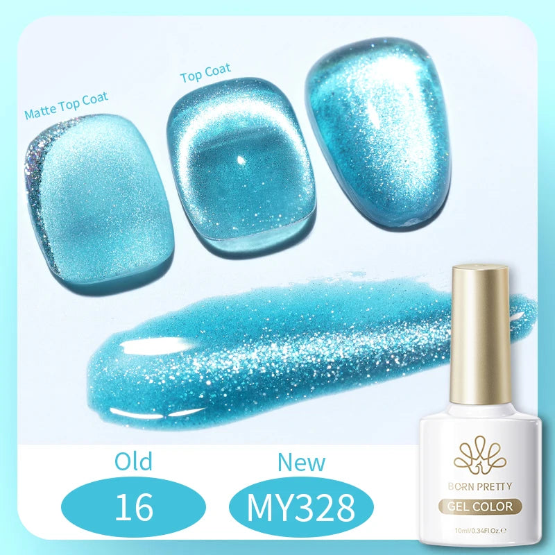 BORN PRETTY Silver Water Light Cat Eye Magnetic Gel Nail Polish (10ml)