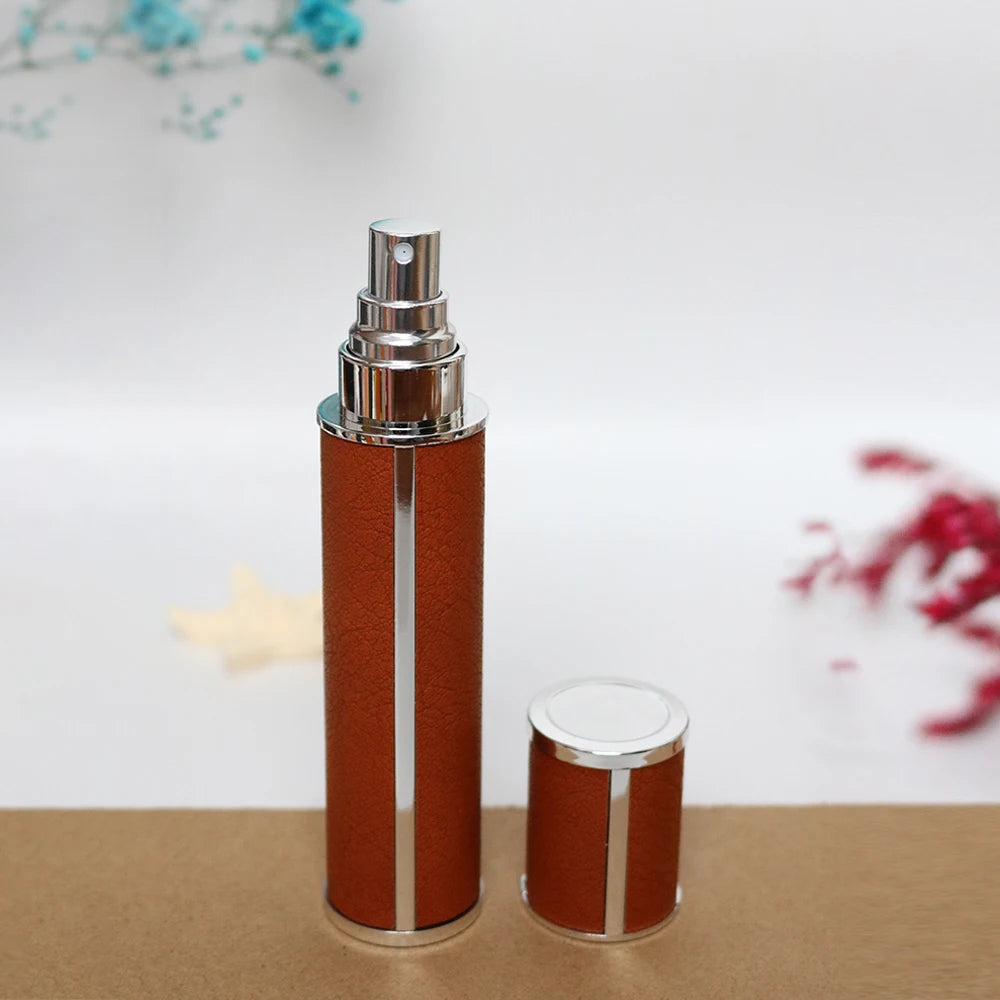 Luxury Leather Refillable Perfume Spray Bottle (10ml)