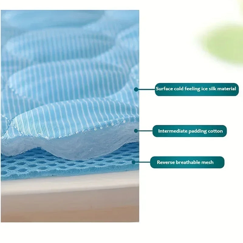 FrostyPaw™ Ice Silk Cooling Pet Mat