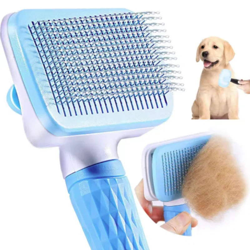 GroomBuddy™ Self-Cleaning Pet Slicker Brush