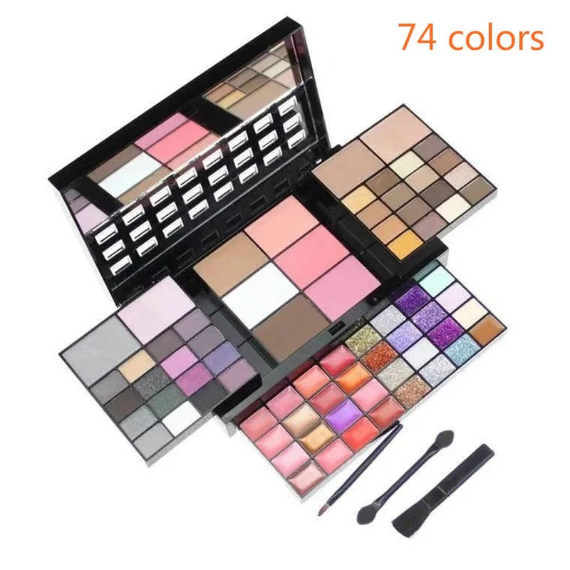 Professional Matte & Glitter Eyeshadow Palette - Waterproof Long Lasting Makeup Kit (40/74/78 Colors)