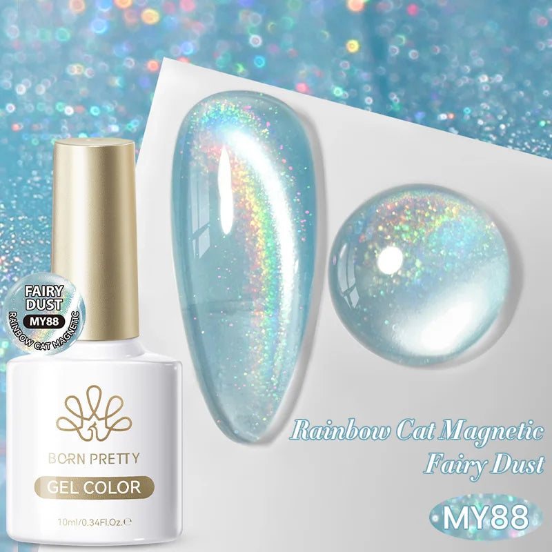 BORN PRETTY Silver Water Light Cat Eye Magnetic Gel Nail Polish (10ml)