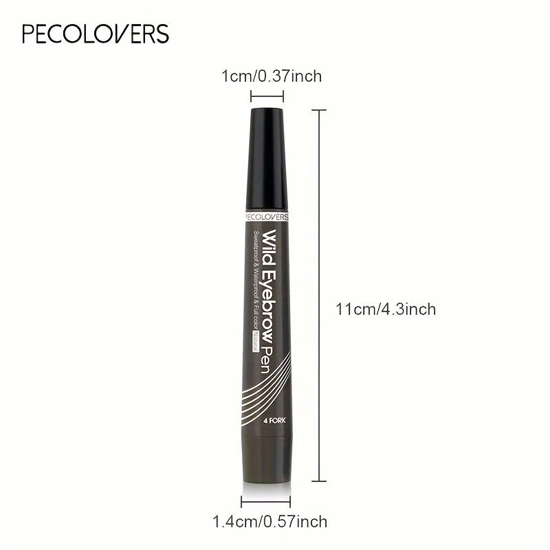 6-Color Waterproof Microblade Eyebrow Pen | 4-Tip Liquid Eyebrow Tattoo Pencil