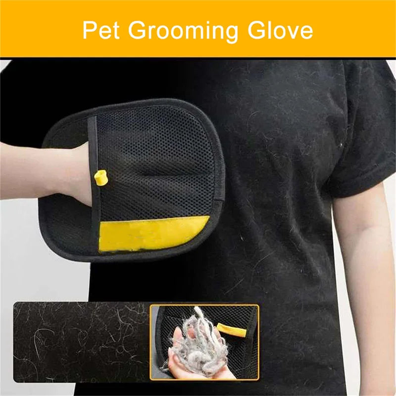 Multi-Functional Pet Hair Grooming Gloves | Double-Sided Deshedding & Cleaning Tool