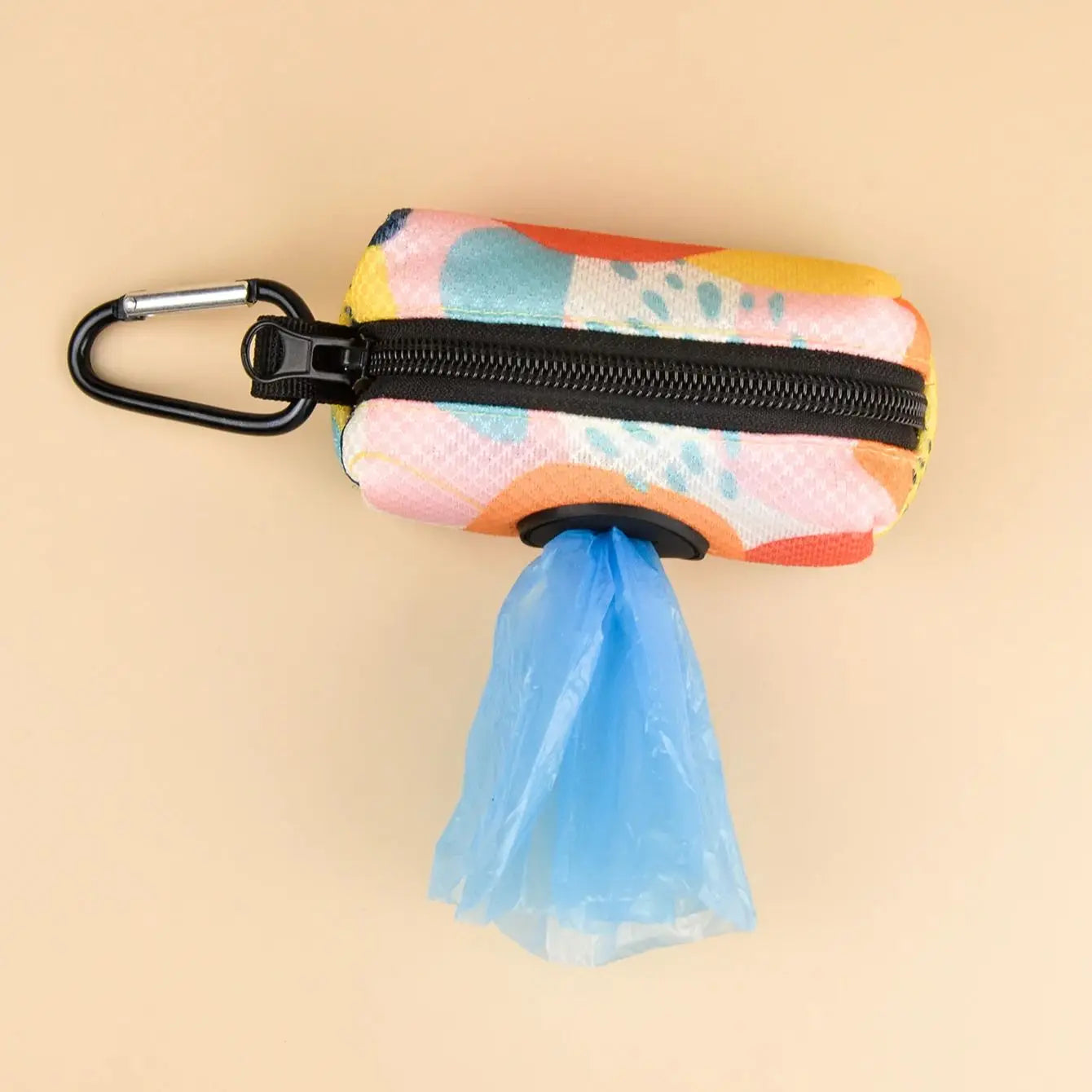 Abstract Designer Print Pet Poop Bag Holder | Cute Compact Waste Bag Dispenser for Dog Leashes