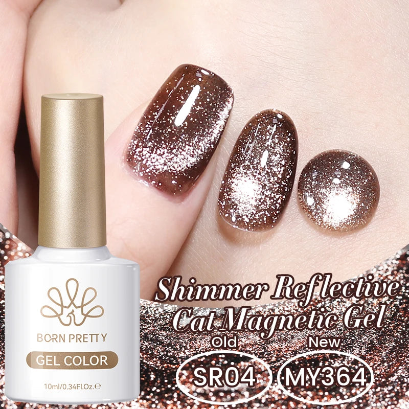 BORN PRETTY Silver Water Light Cat Eye Magnetic Gel Nail Polish (10ml)