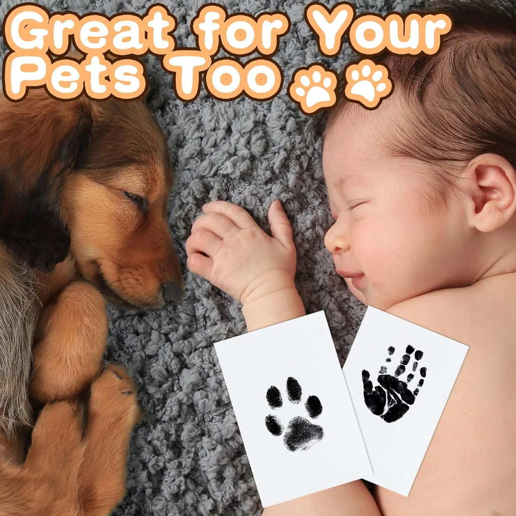 Clean-Touch Pet Paw Print Ink Pad Kit | Safe No-Mess Dog & Cat Noseprint Keepsake