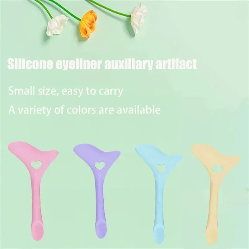 Multi-Functional Silicone Eyeliner Stencil | Reusable Wing Tip & Lipstick Application Aid