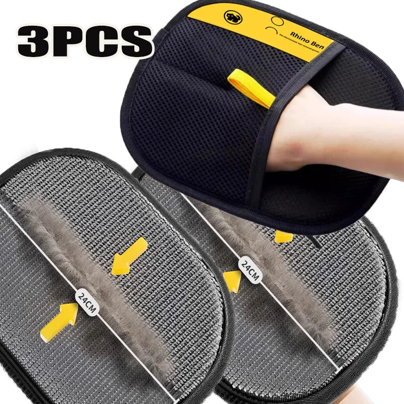 Multi-Functional Pet Hair Grooming Gloves | Double-Sided Deshedding & Cleaning Tool
