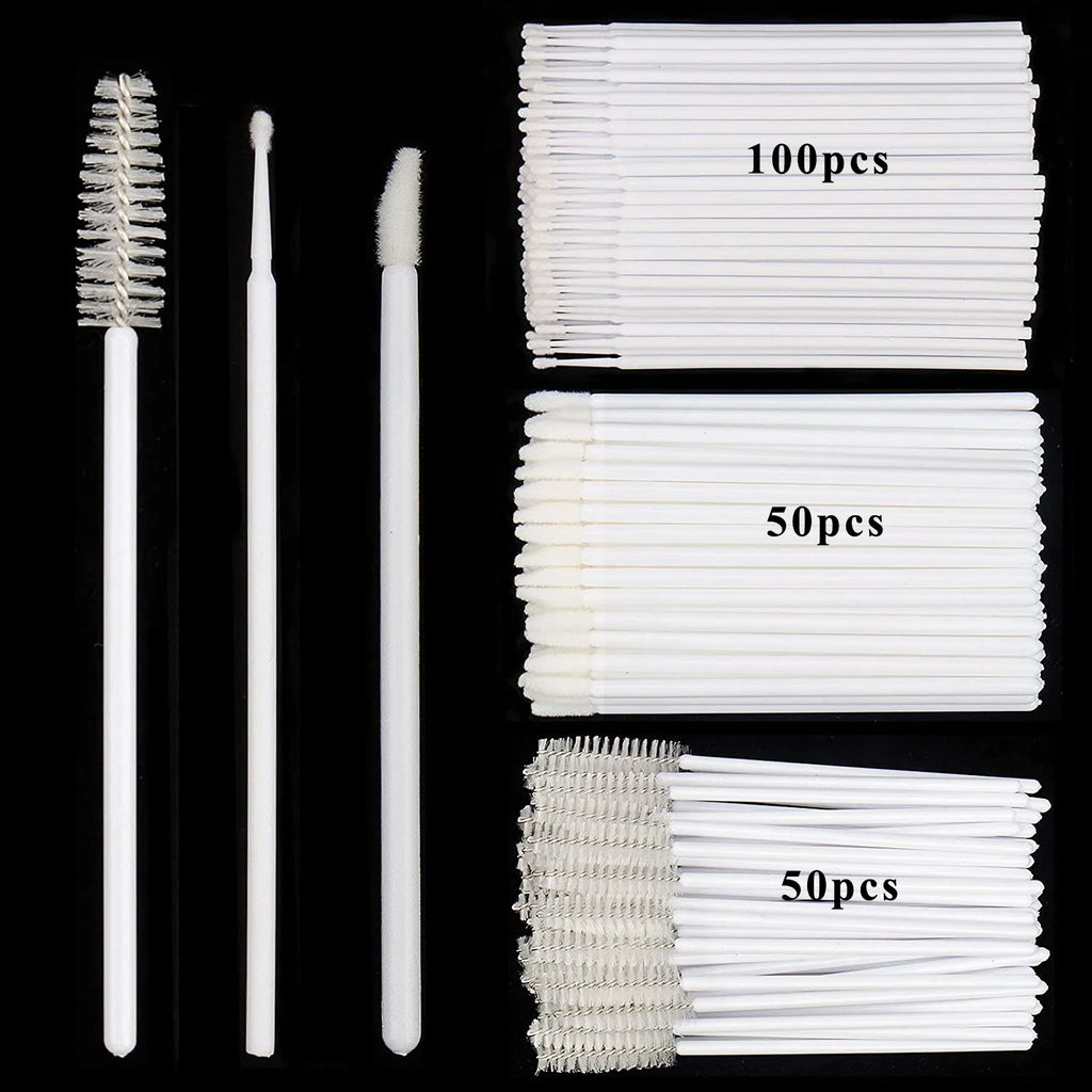 200-Piece Disposable Makeup Brushes Set | Mascara Wands, Lip Applicators & Microbrushes