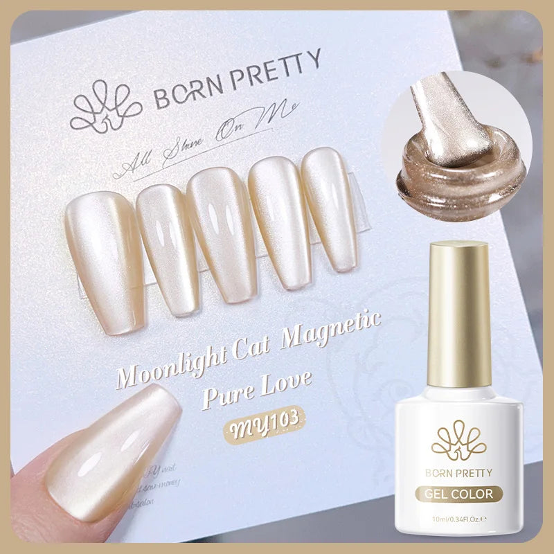 BORN PRETTY Silver Water Light Cat Eye Magnetic Gel Nail Polish (10ml)