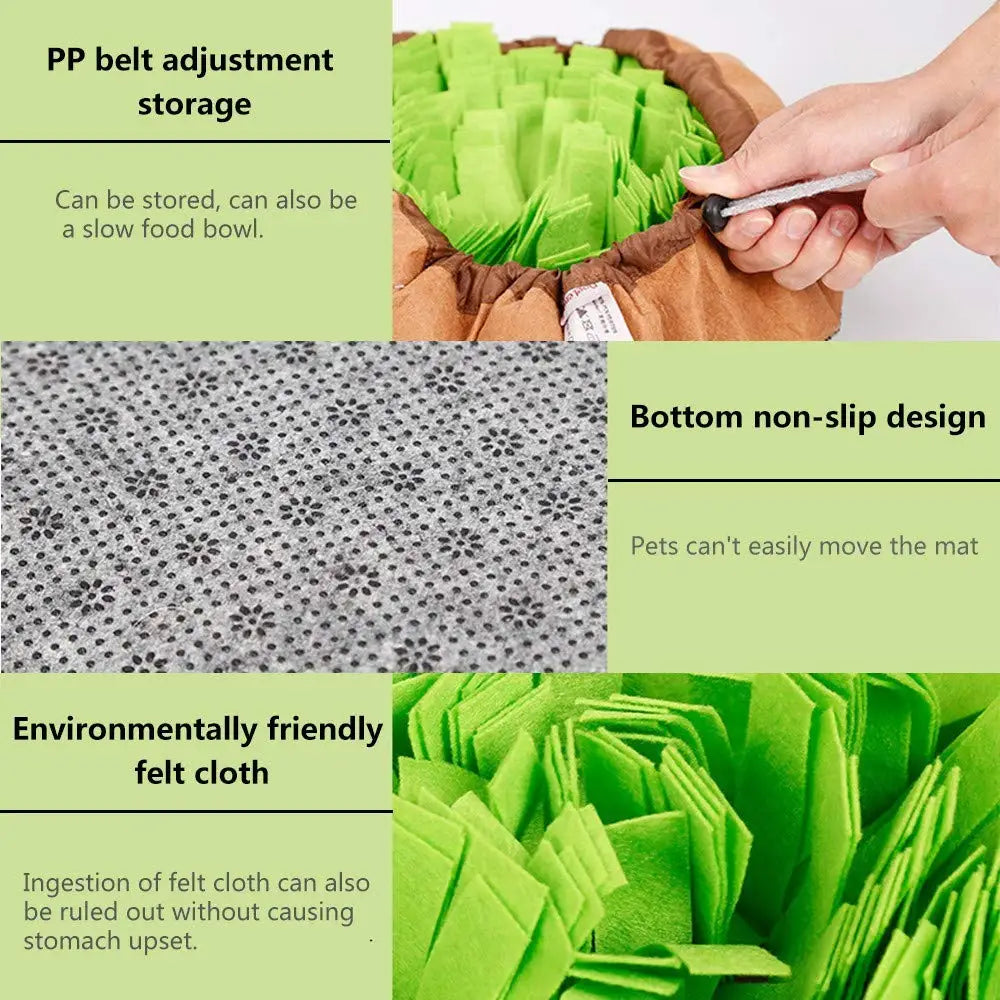 Interactive Pet Snuffle Mat | Portable Foraging Bowl & Boredom Buster for Dogs & Cats