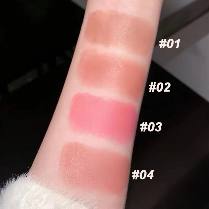 Dual-Ended Cream Blush Stick with Sponge Blender - Long-Lasting Multi-Use Cheek Tint