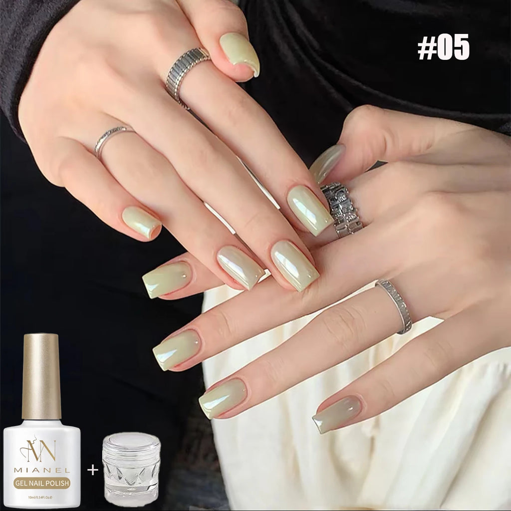 Nude Shiny Soak Off UV Gel Nail Polish Set - Long Lasting Nail Art Varnish (1-12 Pcs)