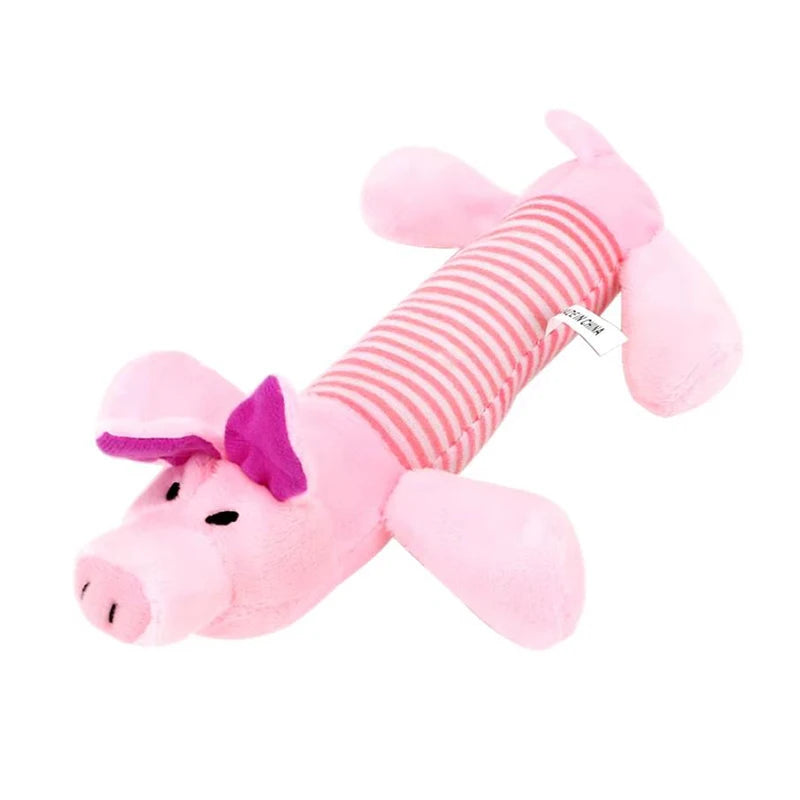 Interactive Cartoon Embroidery Plush Toy | Cute Squeaky Stress-Relief Toy for Dogs & Cats