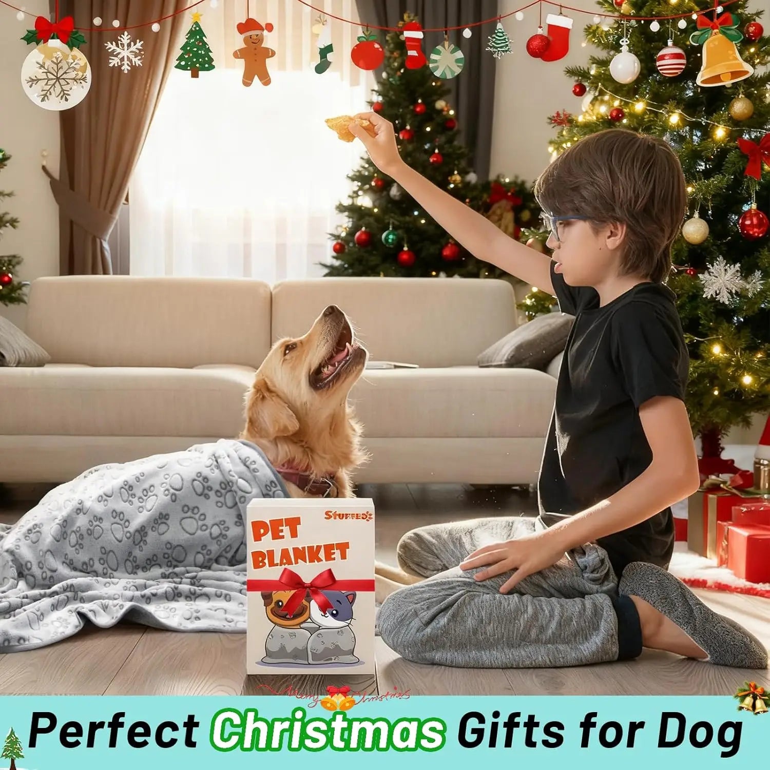 Premium Washable Soft Pet Blanket | Warm Plush Fluffy Throw for Small, Medium & Large Dogs & Cats