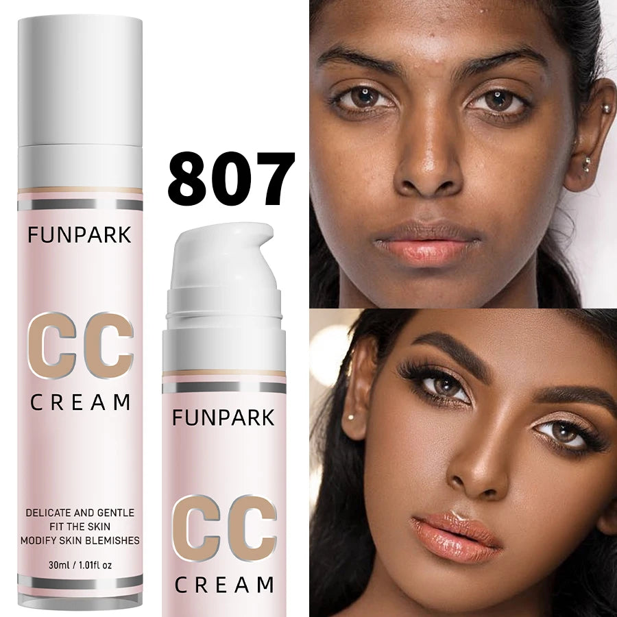 Color Correcting CC Cream - Waterproof Liquid Foundation & Concealer (30ml)
