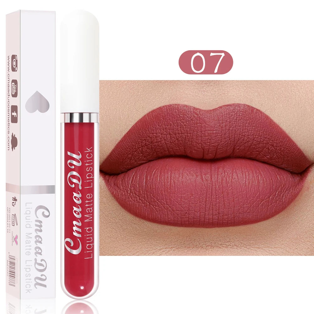 CmaaDu Matte Liquid Lipstick | Long-Lasting & Waterproof Lip Stain (Red Tones)